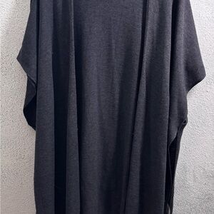 LOFT Charcoal Cape Jacket